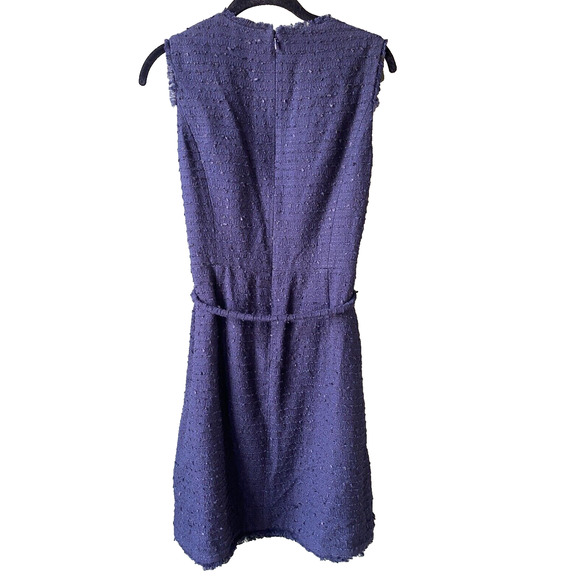 Brooks Brothers Dress Women 12P NEW Blue Tweed Career Midi Holiday Party Gift - Picture 2 of 12